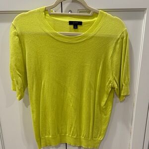 J. Crew Vibrant Lime Short Sleeve Top